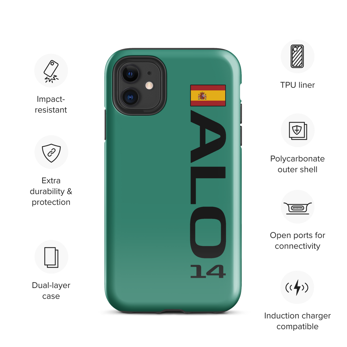 Fernando Alonso #14 Case for iPhone® - Formula Fans