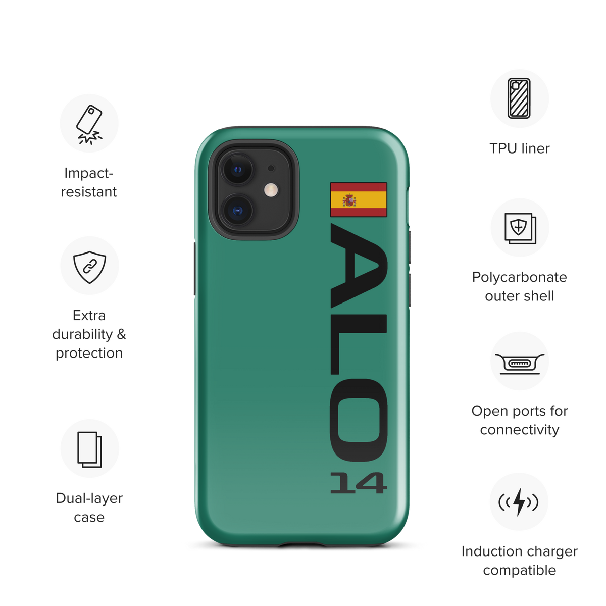 Fernando Alonso #14 Case for iPhone® - Formula Fans