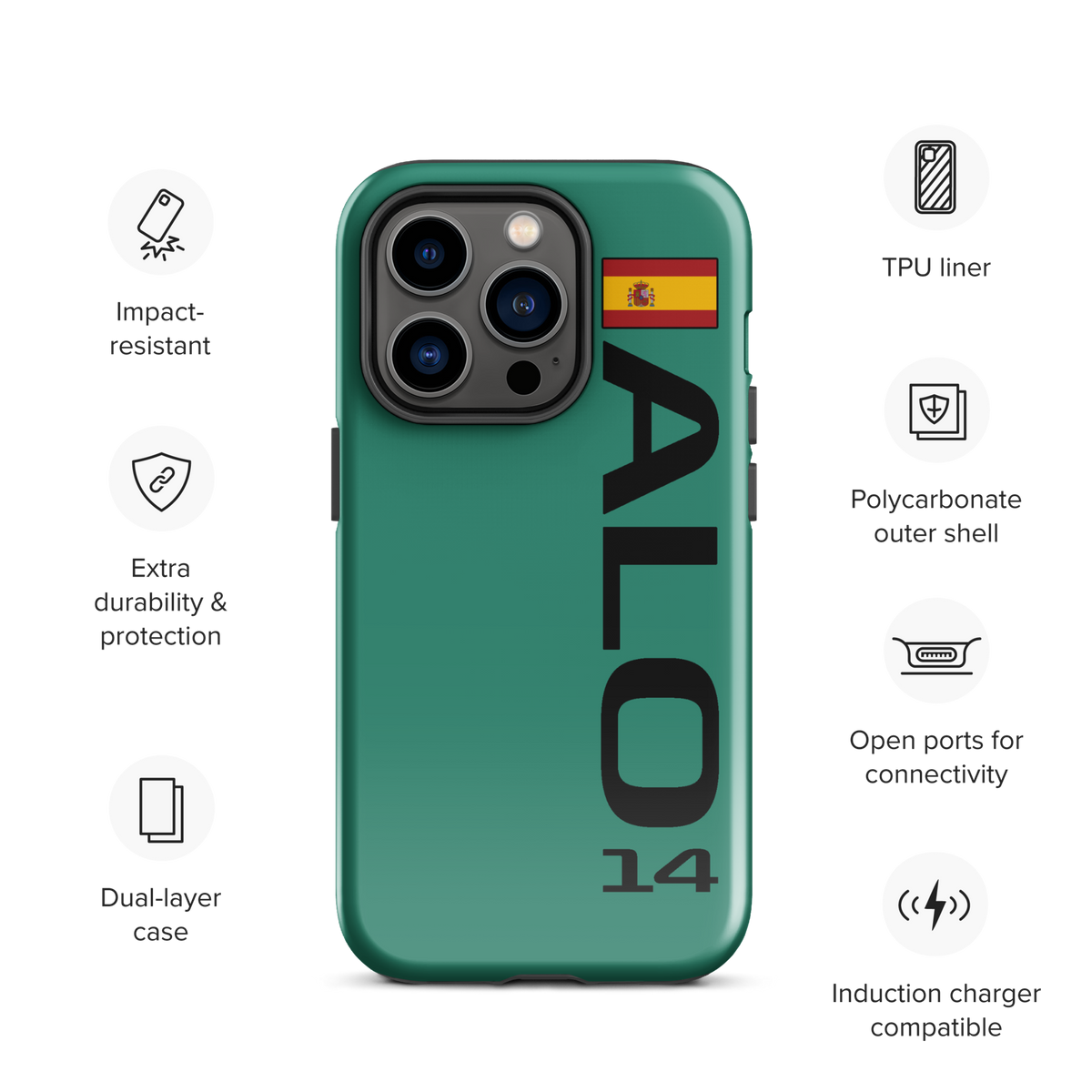Fernando Alonso #14 Case for iPhone® - Formula Fans
