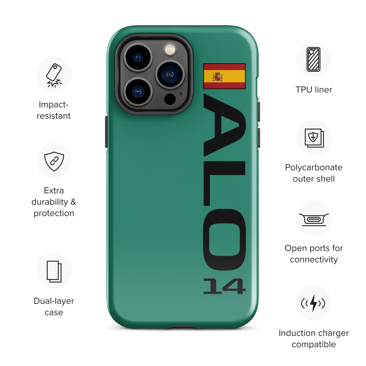 Fernando Alonso #14 Case for iPhone® - Formula Fans