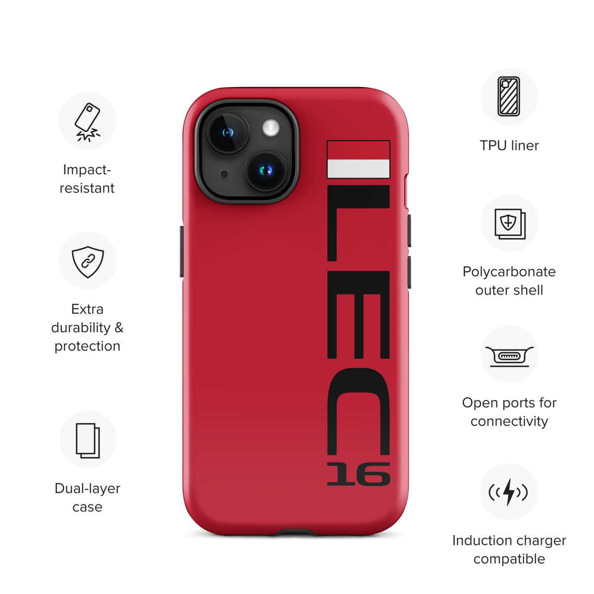 Charles Leclerc #16 Case for iPhone® - Formula Fans