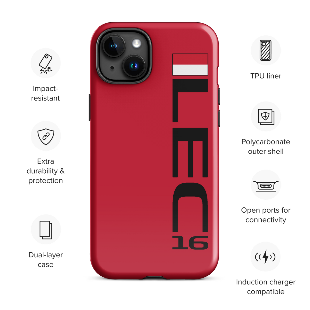 Charles Leclerc #16 Case for iPhone® - Formula Fans