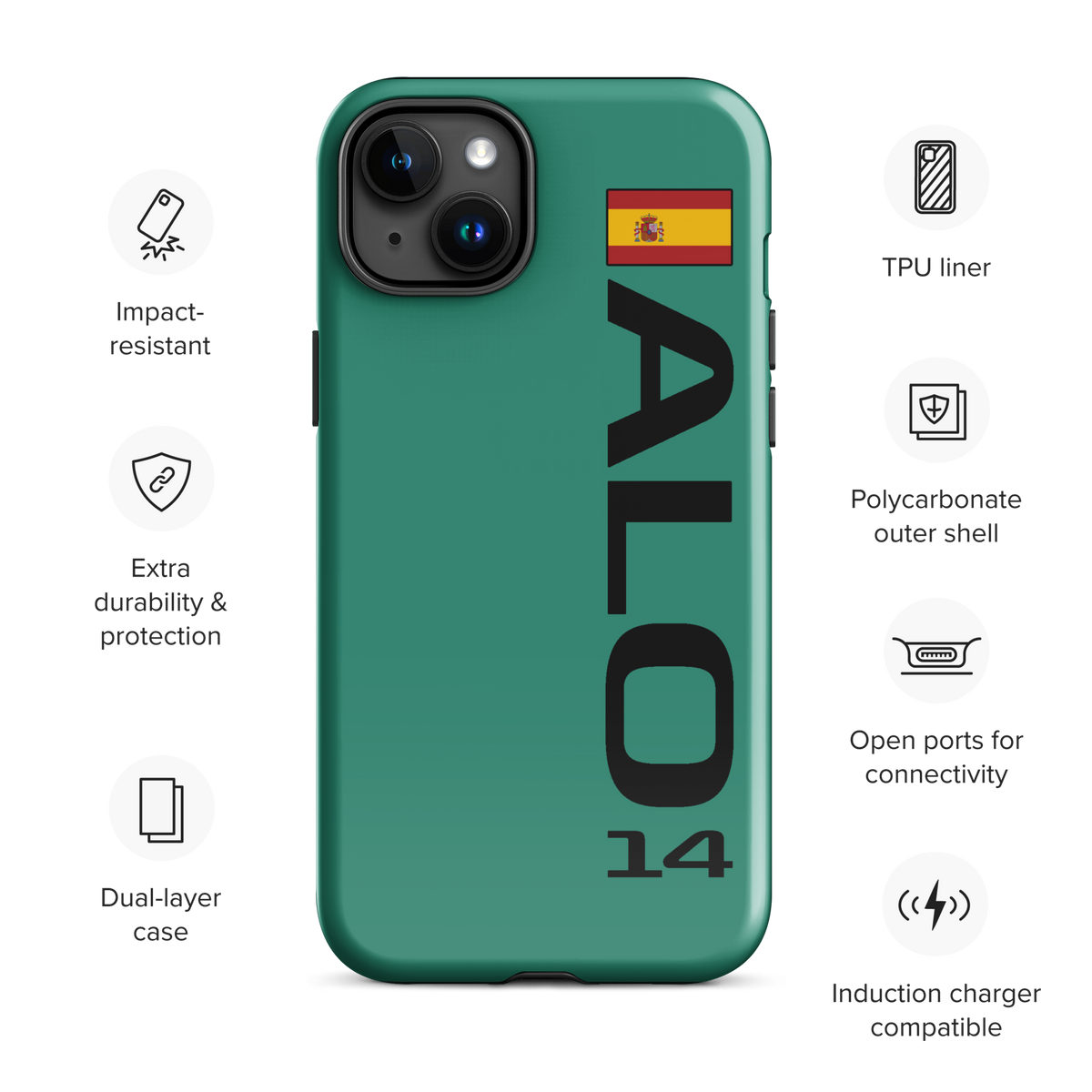 Fernando Alonso #14 Case for iPhone® - Formula Fans