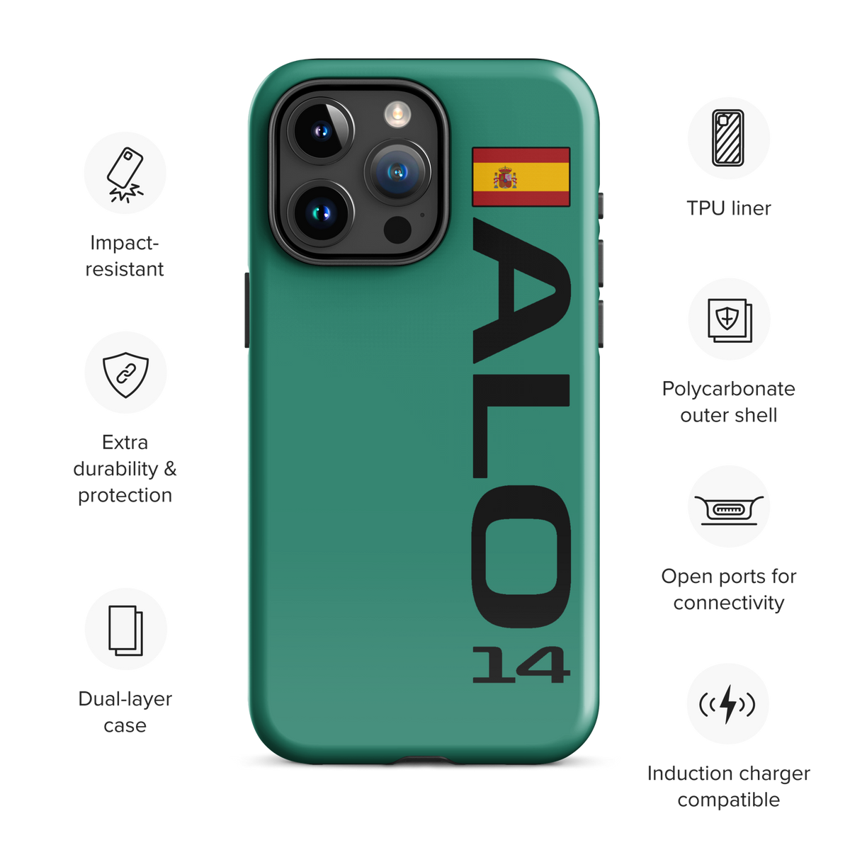 Fernando Alonso #14 Case for iPhone® - Formula Fans